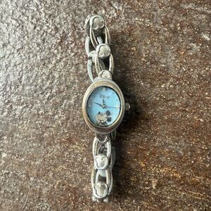 Vintage Small Blue Seiko Mickey Mouse Disney Watch for Women *RARE*